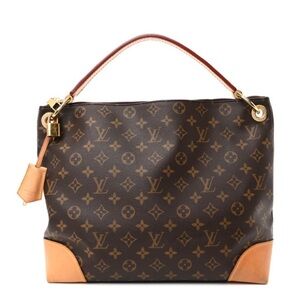 Louis Vuitton Brown and Tan Monogram Shoulder Bag